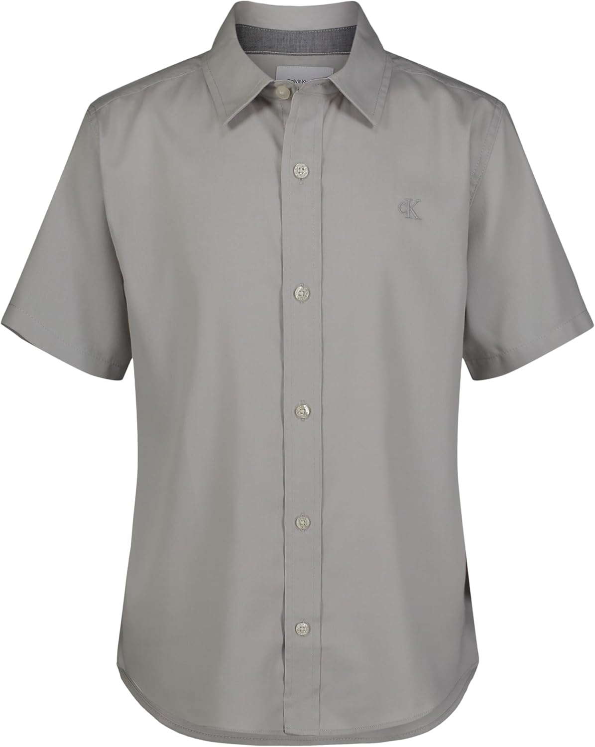Calvin Klein Boys' Short Sleeve Woven Button-Down Shirt