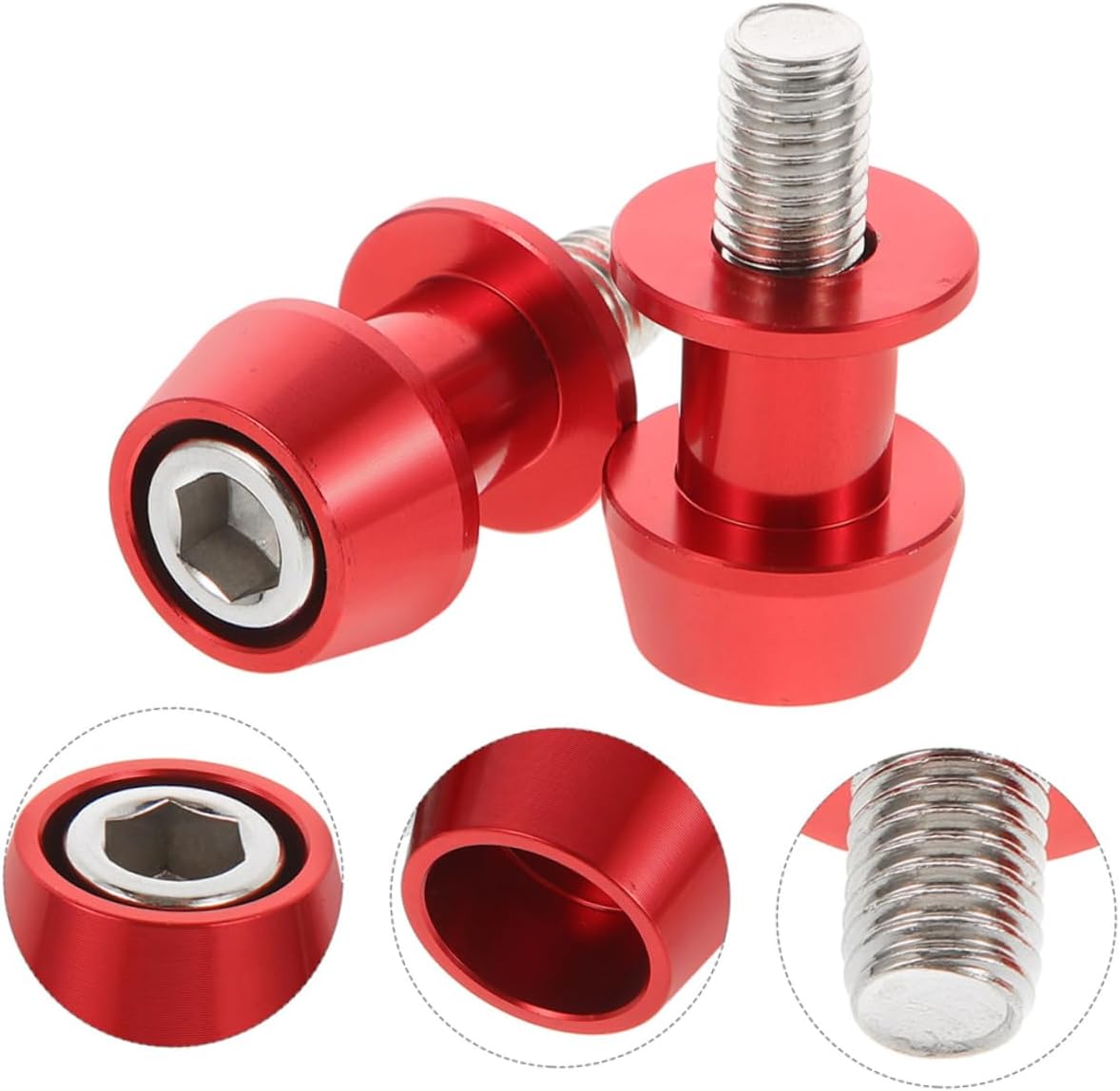 GLEAVI 2pairs Motorcycle Swing Arm Replacement Spool Slider Aluminum Alloy Bobbins for Enhanced Stability and Compatibility Various Models