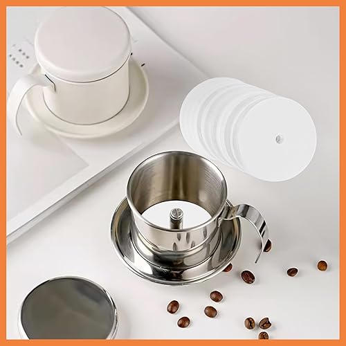 Miniatura 4 de 300 filtros de café percolador, 3.74 pulgadas, filtro de café desechable natural sin blanquear para percoladores, cafetera
