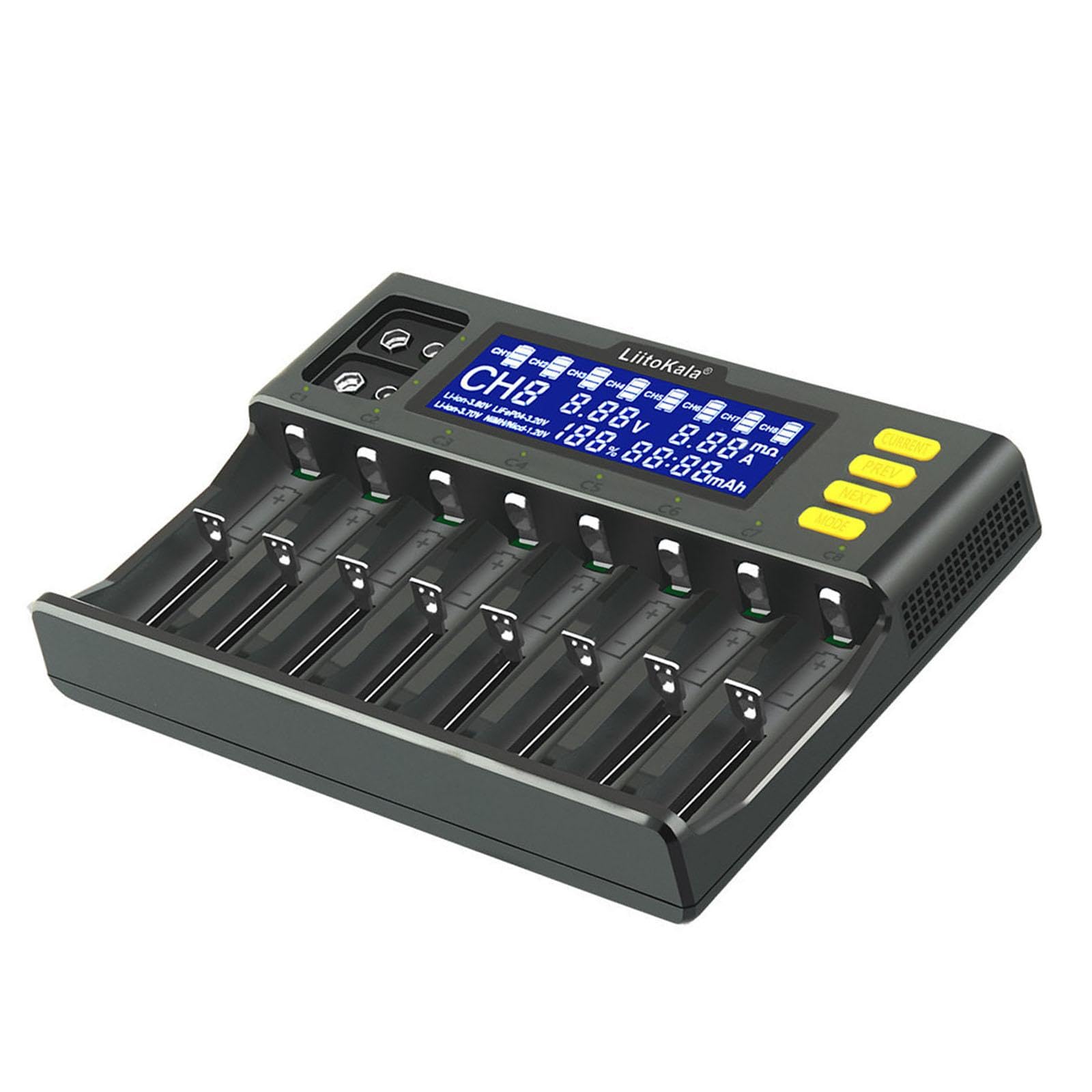 LII-S8 8 Slots Smart Lithium NiMH Battery Charger for 26650 21700 AA AAA EU-image-21