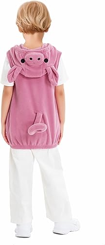 Miniatura 4 de Disfraces de animales para niños, chaleco con capucha de forro polar, lindo disfraz de Halloween y Navidad, disfraz de cosplay para niños y niñas