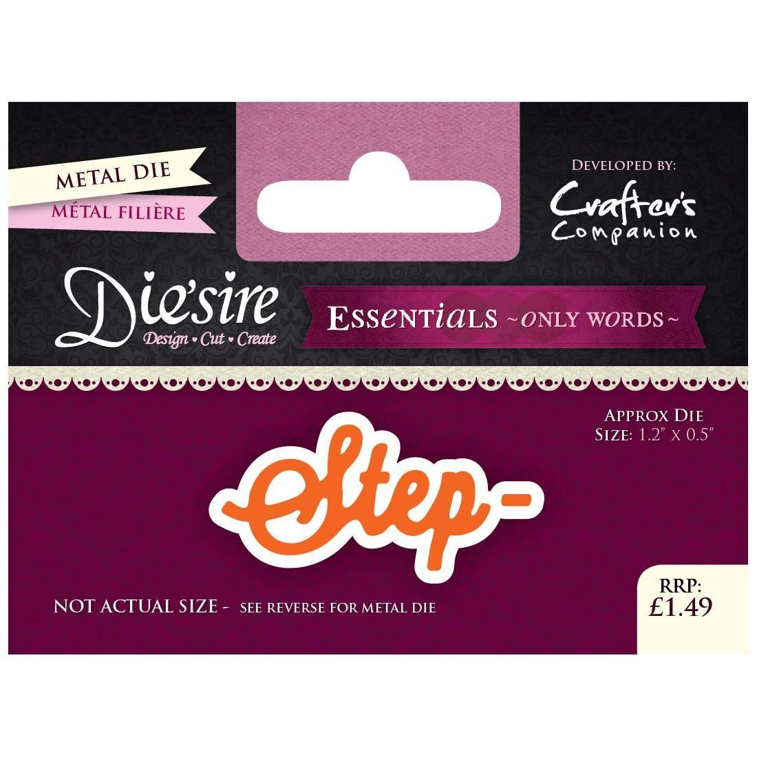 Crafter's Companion "Step Diesire Essentials Only Words, Purple