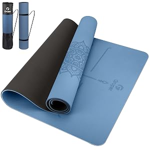Yoga Mat Non Slip TPE Extra Wide Yoga Mat with Alignment Mark 72L x 32W x 0 32