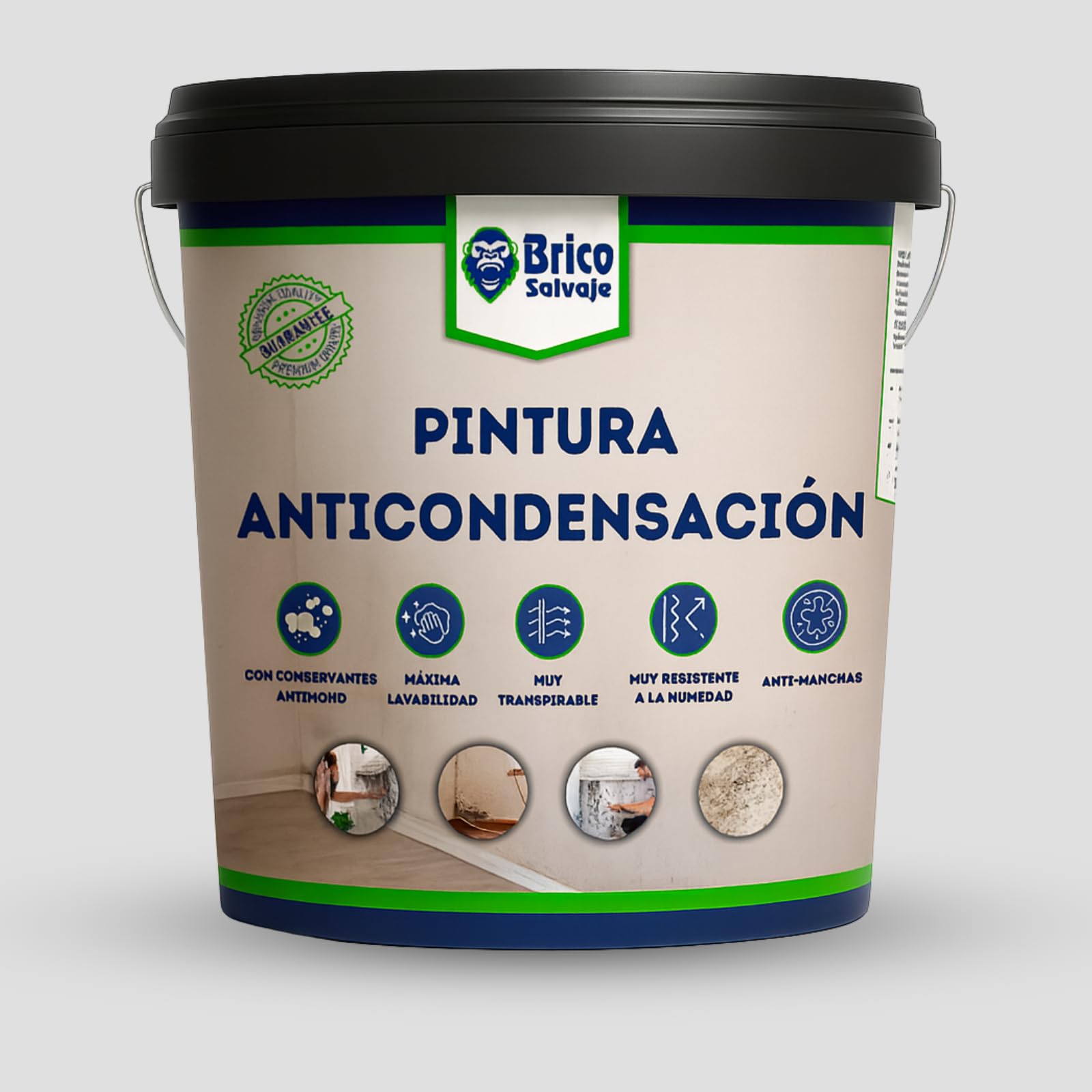Pittura anticondensa e anti-umidità per interni/esterni | Isolamento termico | Finitura opaca (FIRMAMENT, 4 L)