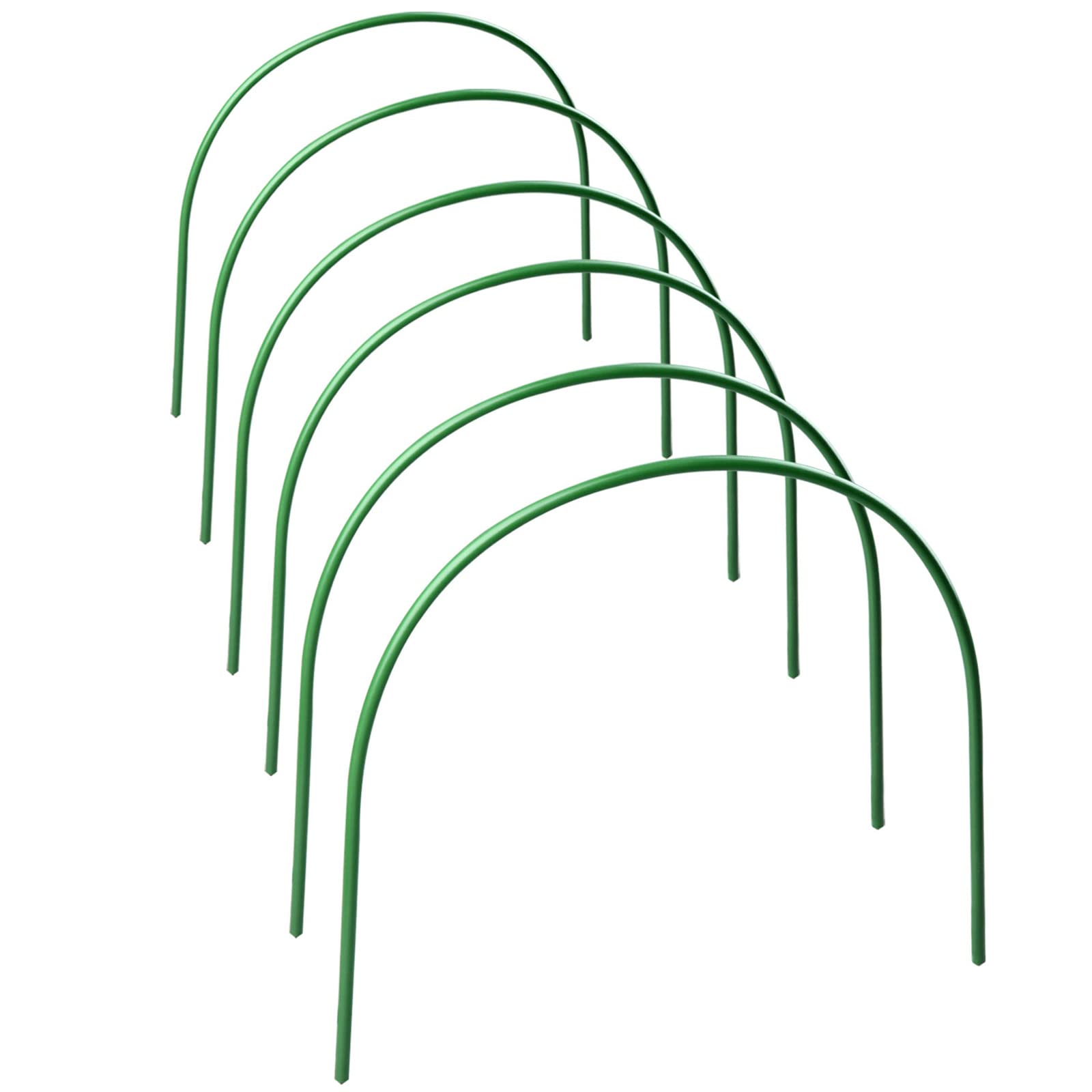 10 PCS Serres Cerceau en Acier Enduit De Plastique Arches De Jardinage Cerceaux De Jardin Rouille Cultiver Tunnel Vert Grande Plante Cultiver Tunnel Cerceau pour Jardin Tissu (3)