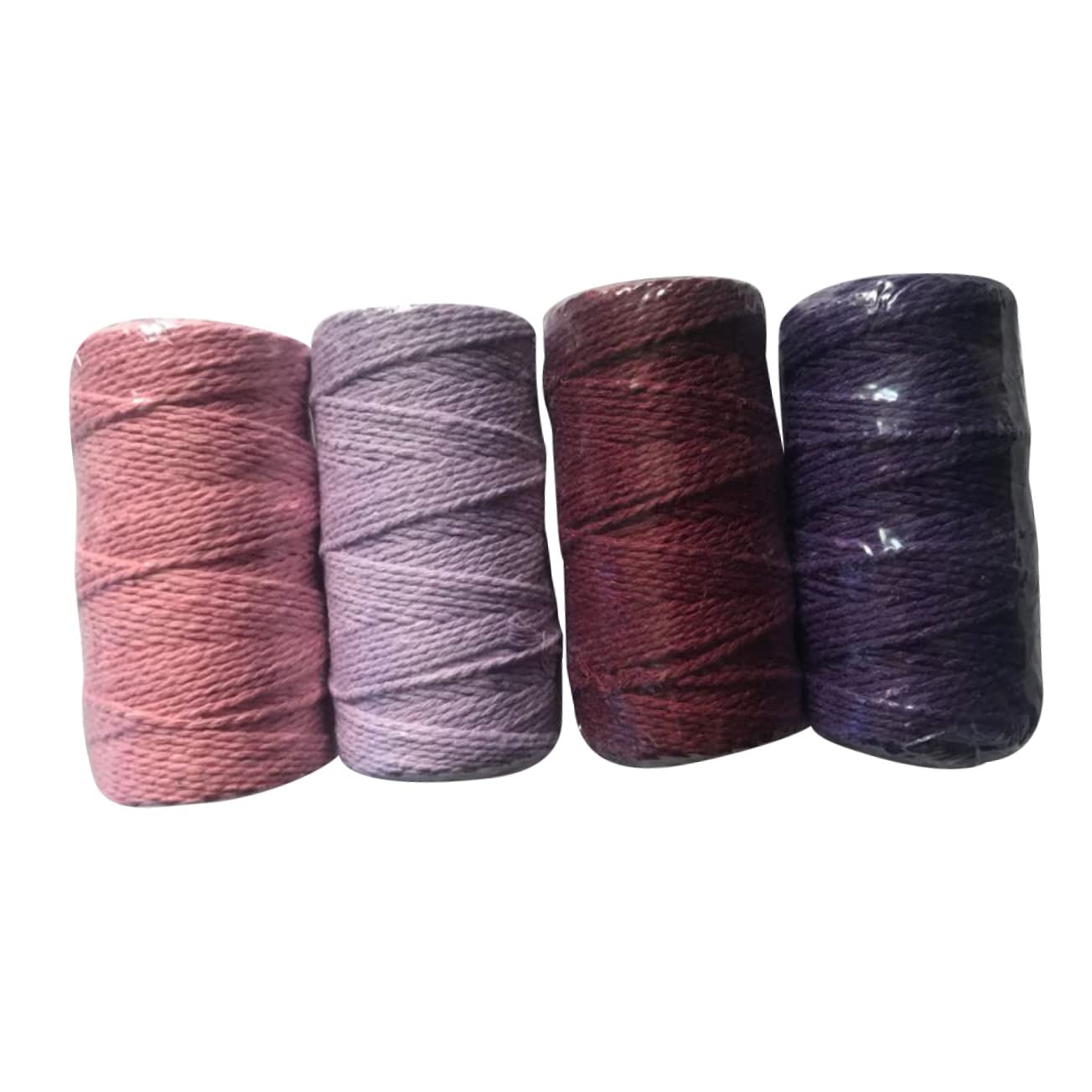 Corde coton tressée rose rouge profond fil macramé emballage diy
