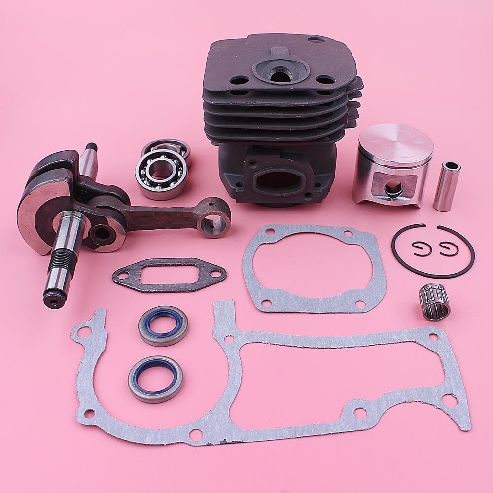 Kit de cigüeñal de pistón de Cilindro de 48mm, for Motosierra Especial Husqvarna 365 365 EPA 503691072 Square W, rodamiento de Agujas de Sello de Aceite Pistón de Cilindro de jardín