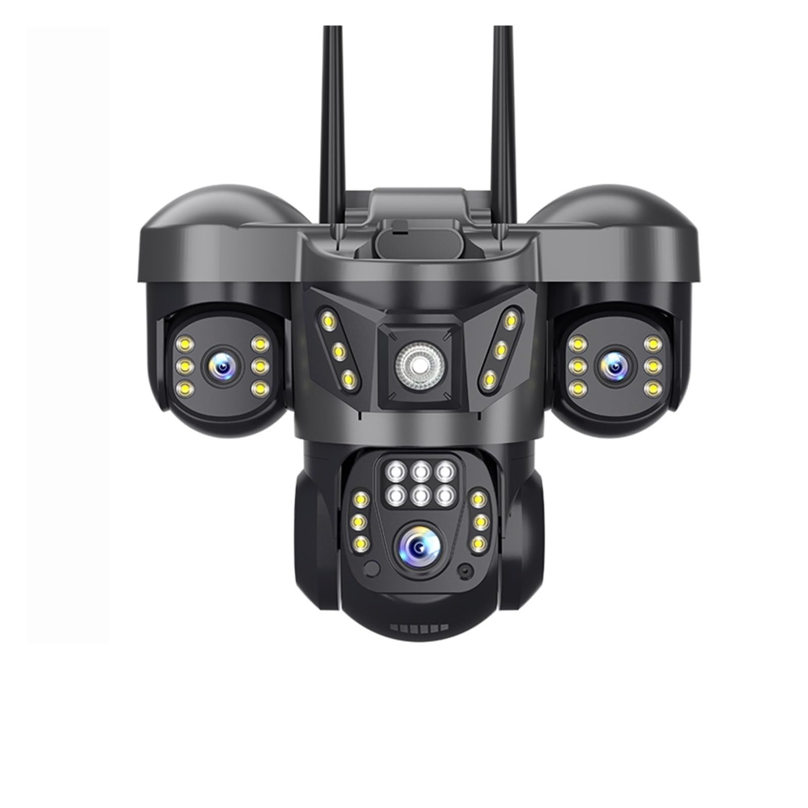 Oshpmbdlyfj Au Plug 15Mp 8K Wifi Ip Camera 10X Zoom Triple Lens Outdoor Triple Screen Ptz Cam Waterproof Cctv Auto Tracking Security Surveillance(,15Mp Camera Add 64G)