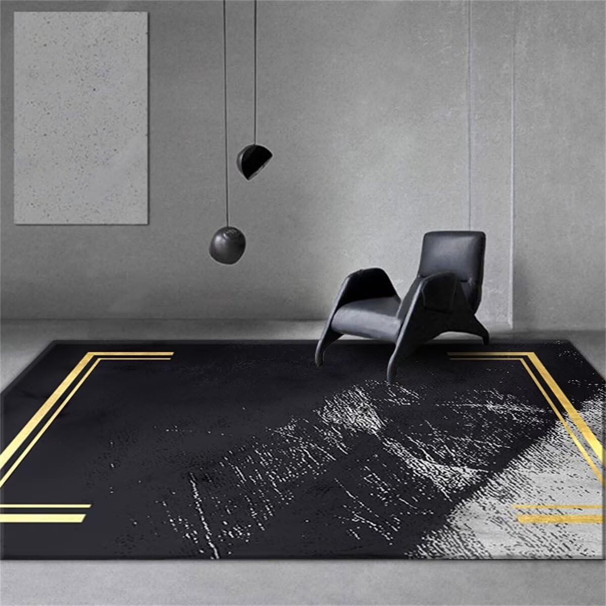 Tapis de salon gris simple durable moquette moderne 80x120cm