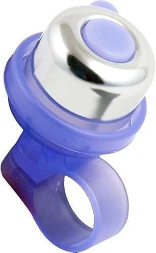 Miniatura 5 de Mirrycle Incredibell Timbre de bicicleta de latón Azul,Latón,Cromado plateado,Rosado,Púrpura (Purple with caps)