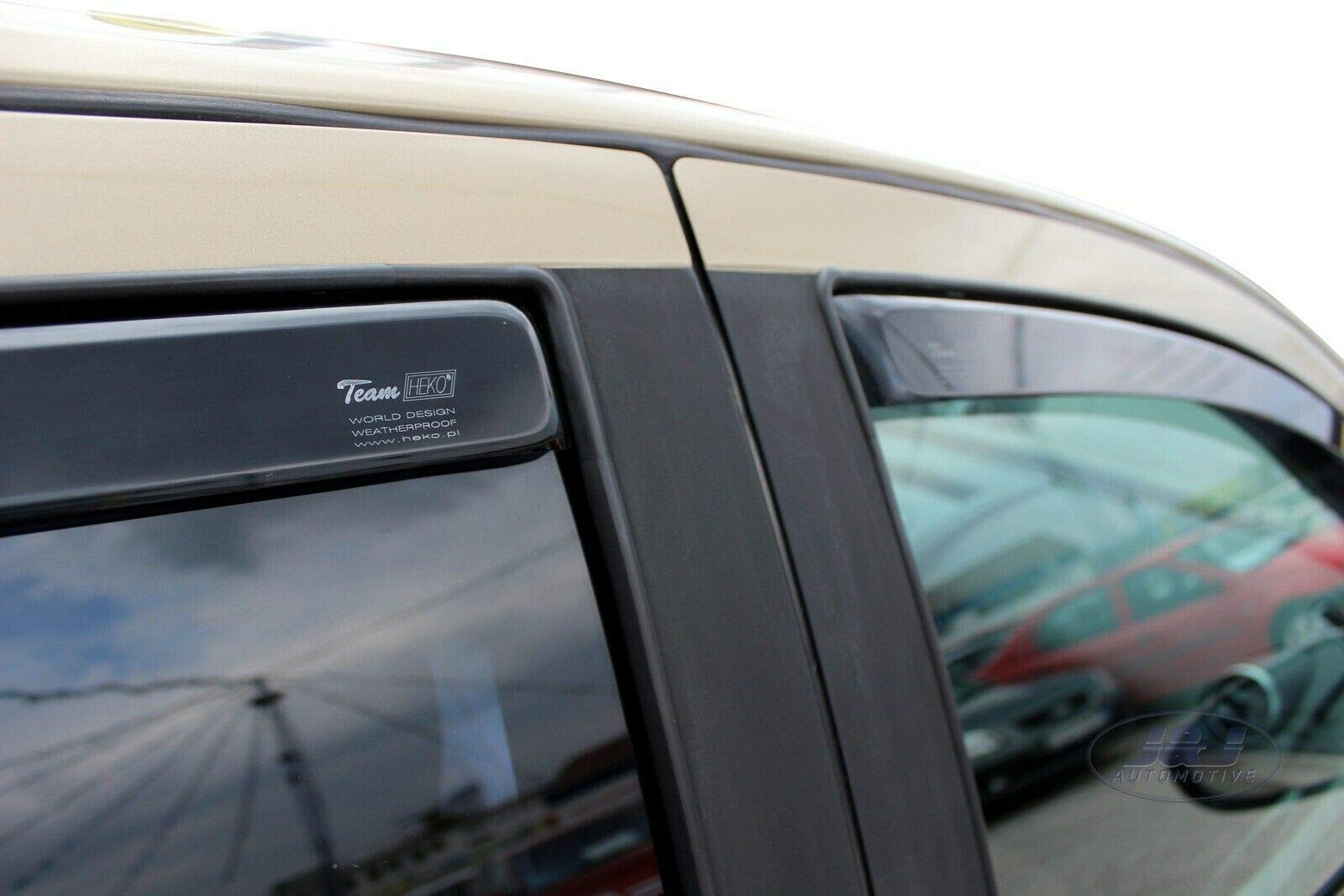 J&J AUTOMOTIVE Deflettori d'Aria per Nissan Qashqai J10 2007-2014, Set da 4 Pezzi, Nero Fumé Oscurato Heko
