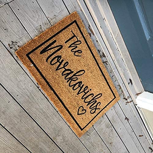Generic Heartful Custom Doormat Family Name thumb #4