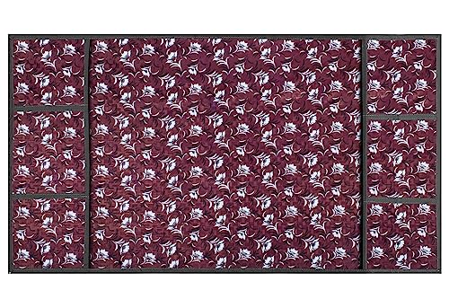 Image of Stylista Refridgerator top Cover Suitable for Samsung RT28C3452S8 /HL, 236 Liter Fridge, Dimension (WXD) 65x111 CM, Floral Pattern Magenta