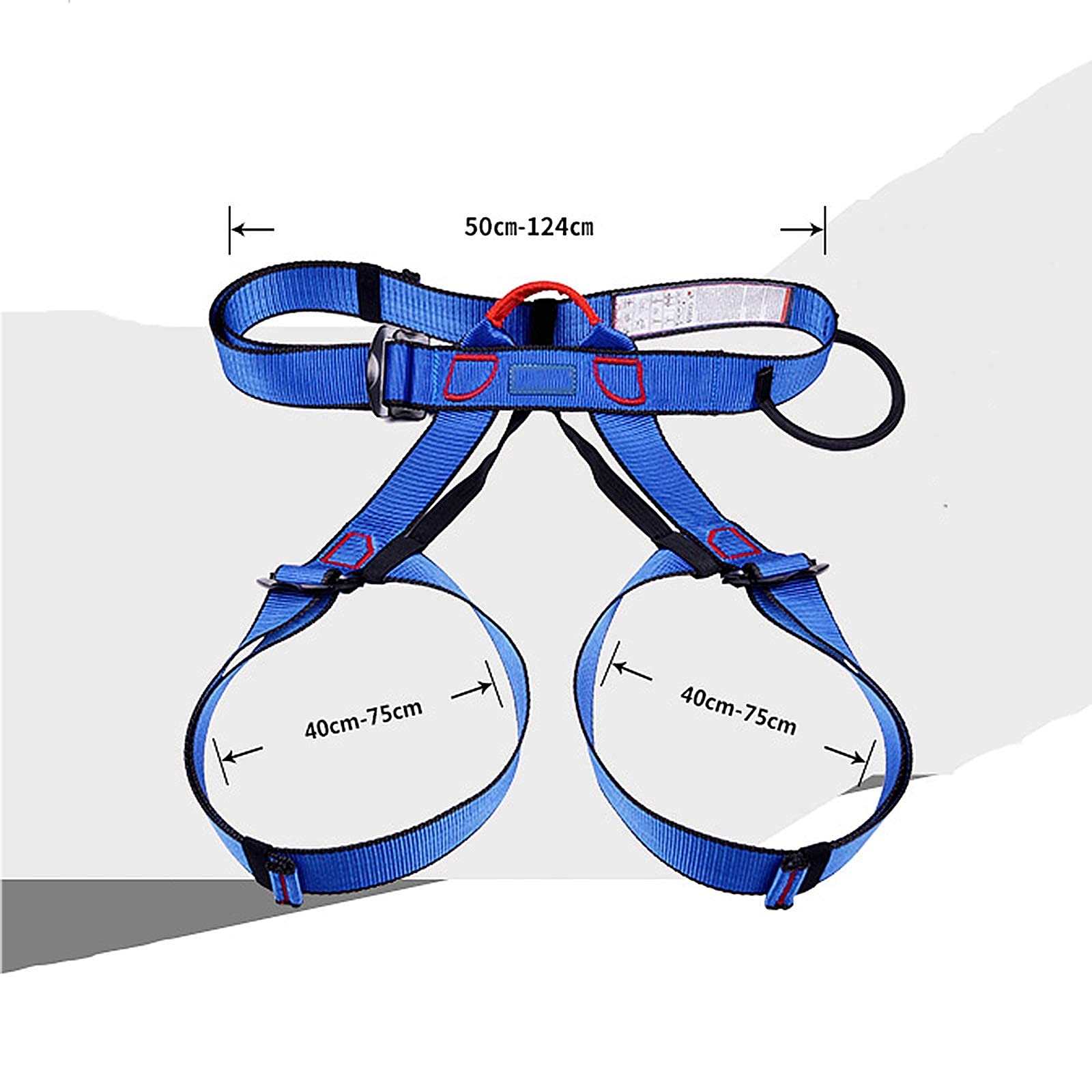 SwaYve Cinturón de Seguridad de Medio Cuerpo, Arnés de Seguridad para Detención de Caídas, Cinturón de Seguridad de Protección de Cintura Y Cadera para Montañismo, Escalada Y Rappel/Blue