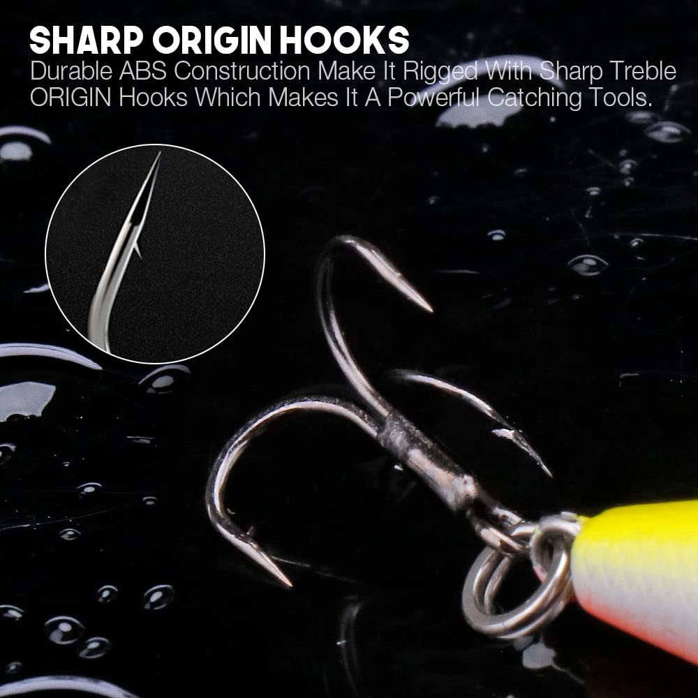 5pcs Negro Minnow Fishing Lure Set 90 mm 10g Wobblers de hundimiento for tuercos Luros Crankbaits Pesca Kit de Cebo Artificial (Color : 90mm 10g Seta)