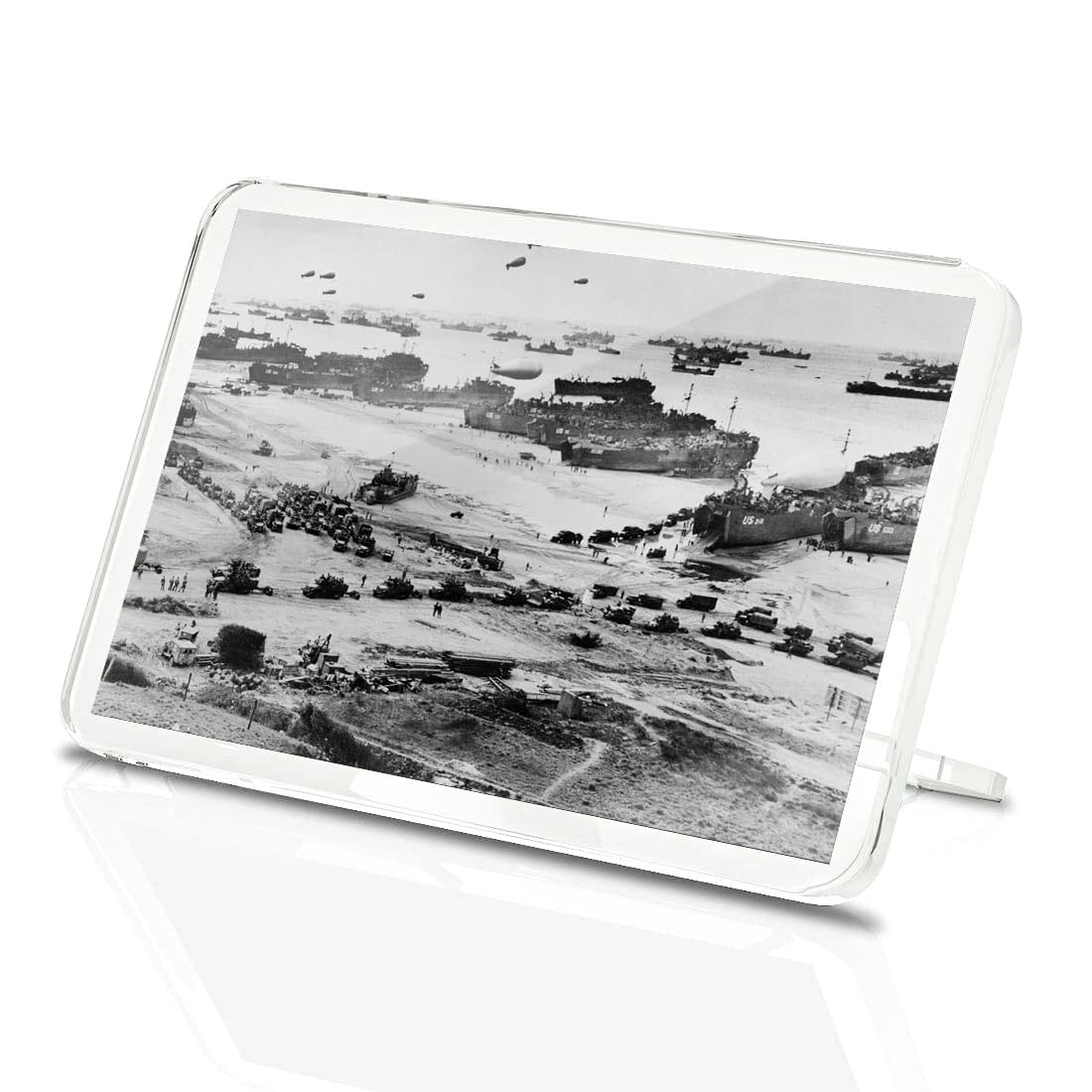 Classic Rectangle Magnet with Stand - Omaha Beach 1944 WW2 Normandy France - Fridge Locker Office Whiteboard Toolbox #51605