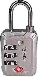 Cadeado Tsa Zamac 30z Com Segredo Numérico 3 Dígitos Papaiz (Prata)