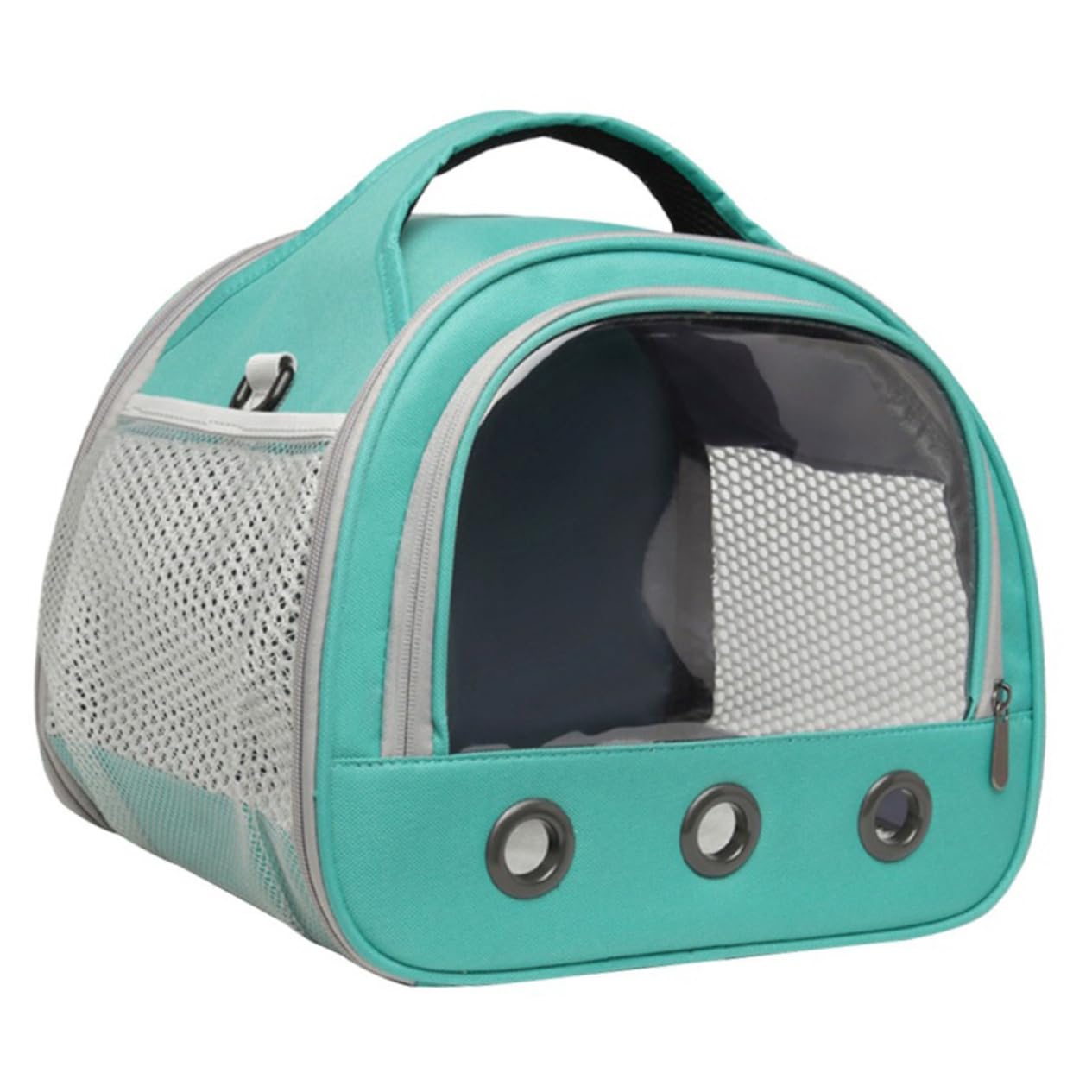 FRCOLOR Hamster Tragetasche Atmungsaktiv mit Transparentem Fenster Abriebfestes Netzmaterial Tragbare Kleintier Reisetasche für Meerschweinchen und Ratten Outdoor Kleintier Transportbox