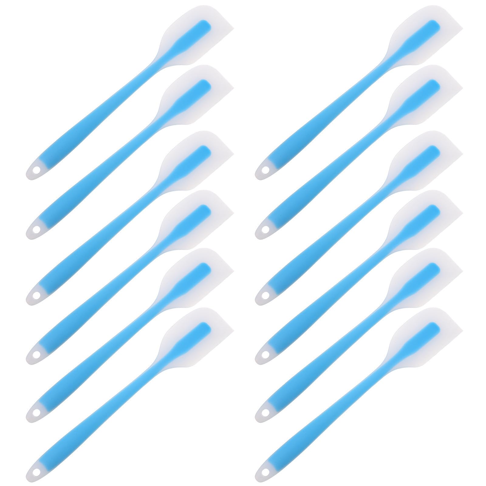 jojofuny 20 Raspadores de Silicona sin Costuras para Cocinar y Repostería, Espátula de Silicona, Semitransparentes, 20 Pcs, Resistentes al Calor, Antiadherentes, para Mezclar y Remover