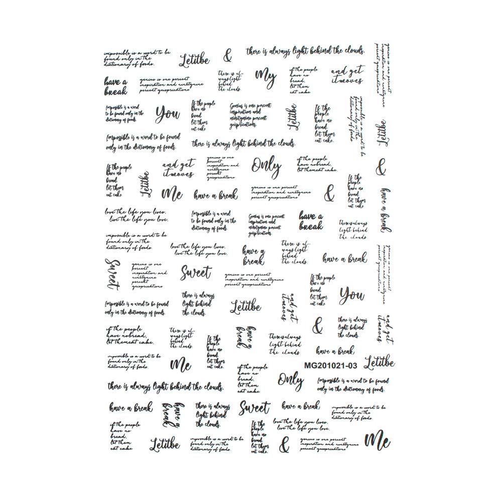 Amazon | ネイルシール メッセージ シール (ブラック) 英字 英語