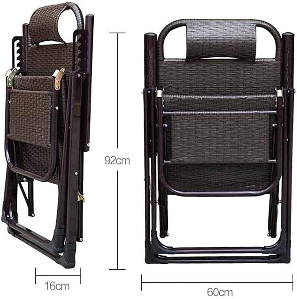 Fauteuil inclinable Pliant inclinable Chaises zéro gravité Chaises Longues Chaises Longues Chaises Longues Relaxant Jardin Plage Réglable Marron.