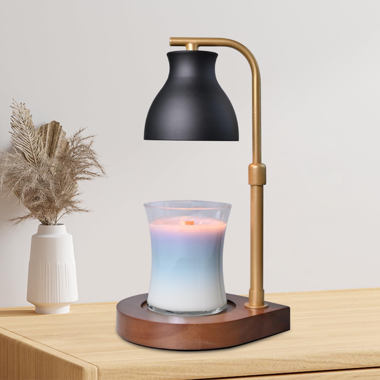 SOKCVSEA Candle Warmer Lamp – Dimmable With Timer, 2 Bulbs, Safe Flameless For Jar Candles, Gift Idea