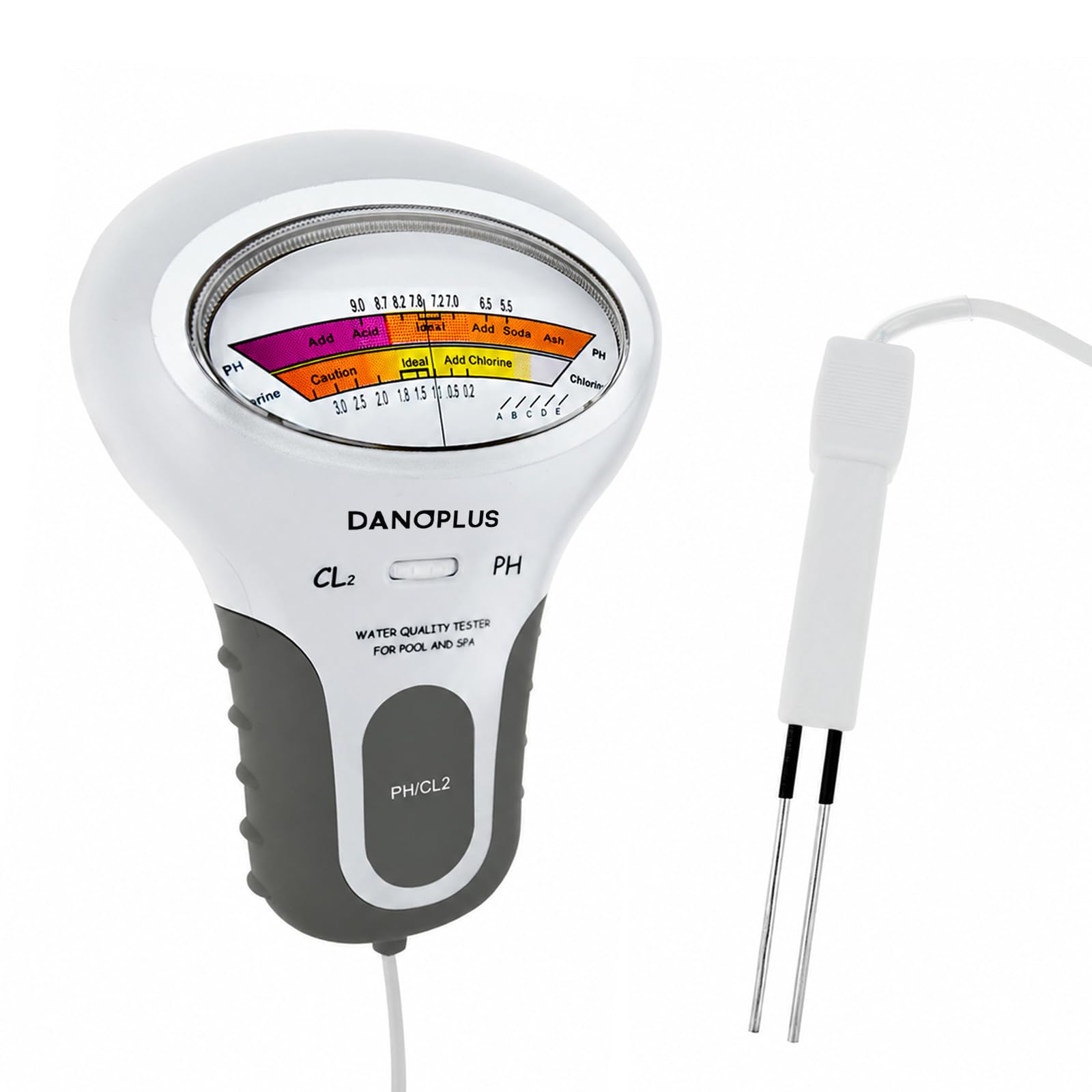Photo 1 of 2 in 1 Chlorine & PH Meter, Dual Scale Water Quality Tester CL2 Level Meter, Digital Electronic Pool Water Tester Handheld Ph and Chlorine Tester for Swimming Pool,Spas, Water Quality Analysis Monitor