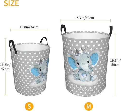 Miniatura 4 de Cesta de lavandería personalizada para bebé con nombre de elefante, cesta de lavandería personalizada para niños y niñas, cesta de almacenamiento de