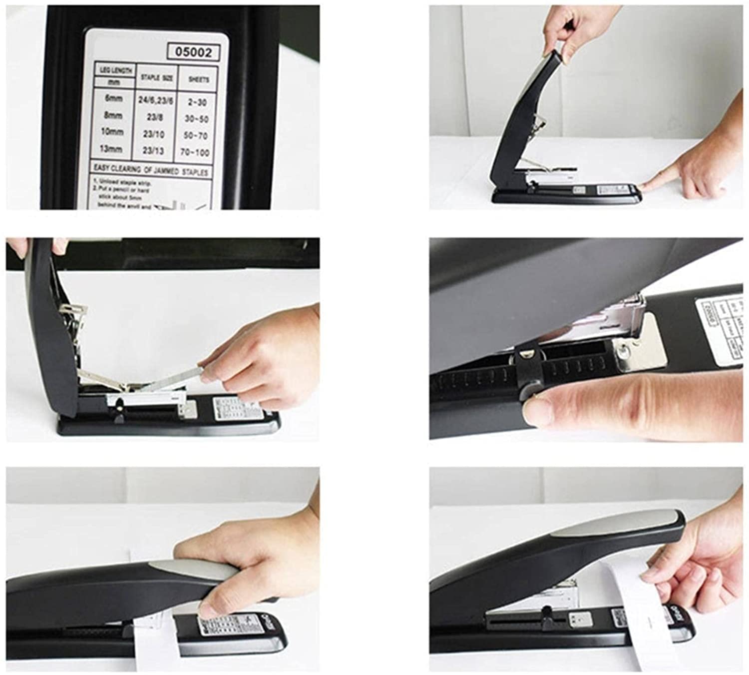 Tbest Agrafeuse de bureau Petite Agrafeuse de Reliure 20 Pages en Alliage de Zinc Portable Tbest Agrafeuse de bureau Petite Agrafeuse de Reliure 20 Pages en Alliage de Zinc Portable