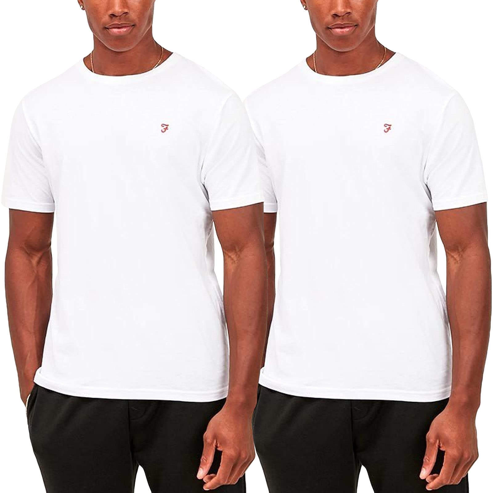 Farah Men's 2 Pack T-Shirts in White
