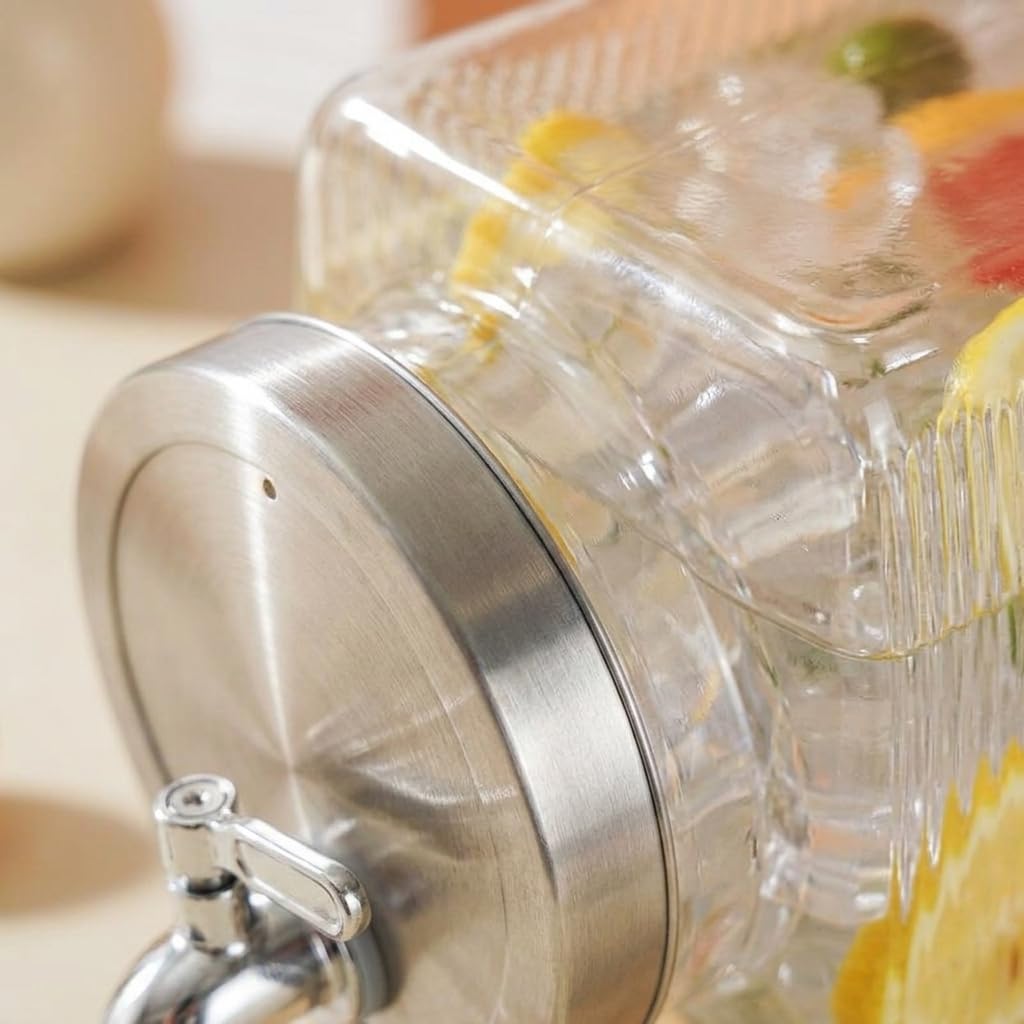 Dispenser Bevande Frigorifero Rubinetto, Componenti in metallo, Contenitore frigorifero, Per merende pomeridiane, Per appassionati di cucina, style to 1