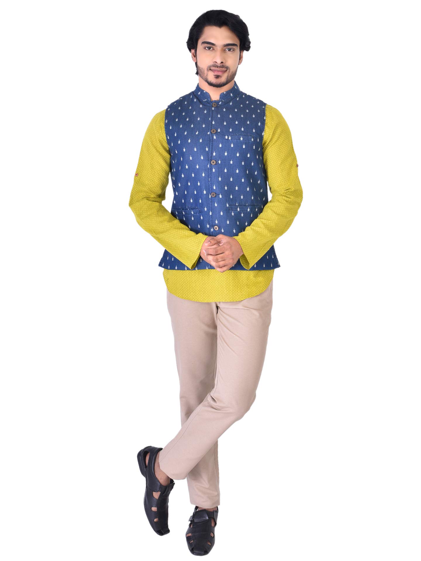 manthan Men's Art Silk Waist Coat-picture-22