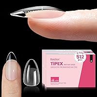 Vista 18 de Beetles Tipex - Uñas postizas con ápice instantáneo, 192 uñas, preconstruidas y pregrabadas, largas, cuadradas, fuertes y gruesas, uñas postizas a