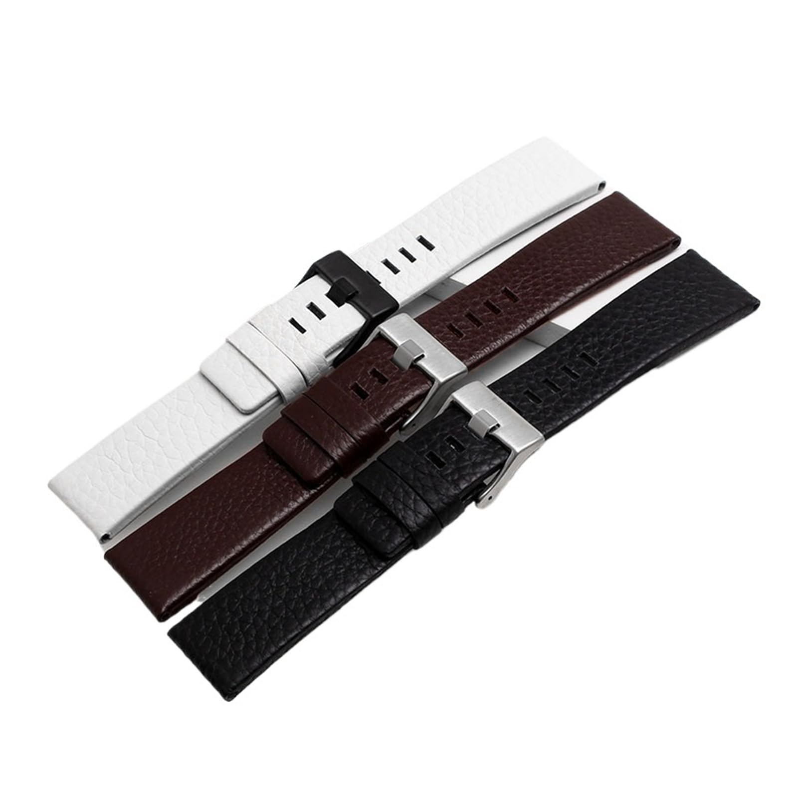 Genérico NASUNJIA Correa De Reloj Cuero Genuino Compatible Con Diesel DZ1405 4323 4344 4427 7257 4283 Hebilla Pasador (24, 26 Y 28 Mm)