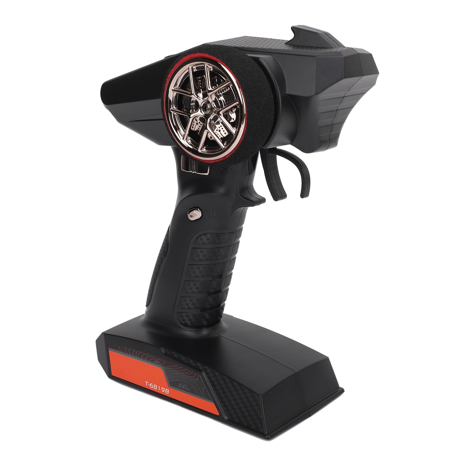 Mando a Distancia con Transmisor de Radio de 2,4G y 7 Canales con Receptor, Mando a Distancia de 7 Canales para Coche y Barco a Control Remoto, Color Negro