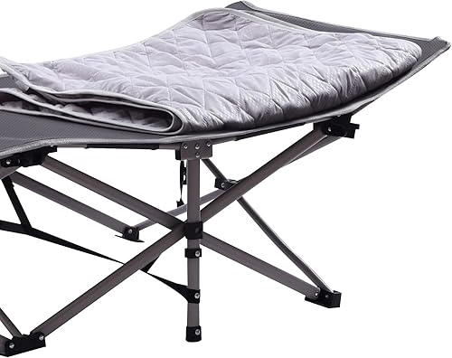 Miniatura 3 de BeiseYu Catre de campamento, catre plegable portátil para campamento, catre de camping con almohadilla para adultos, cama de dormir resistente para