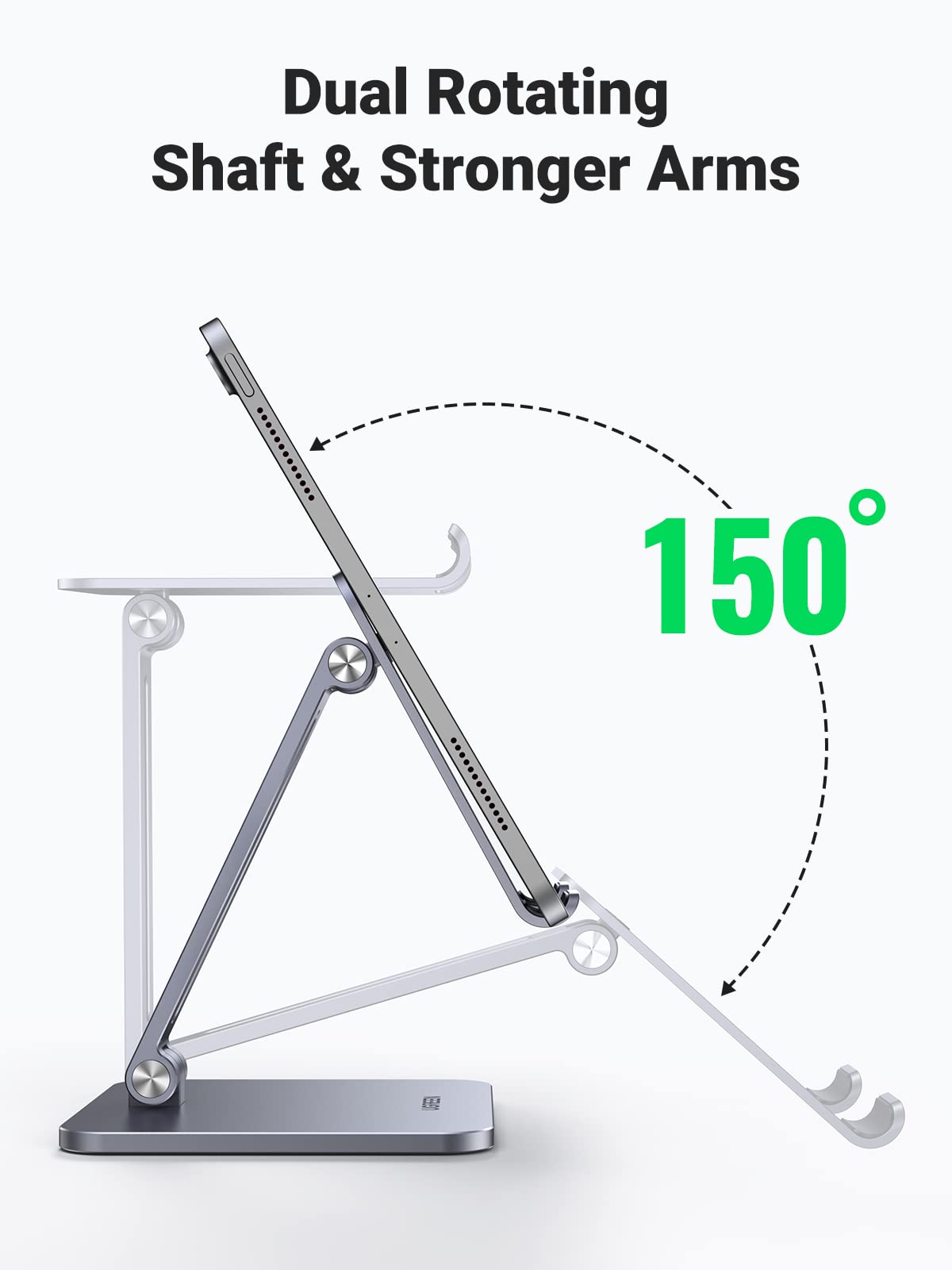 UGREEN Stojak na Tablet Uchwyt Aluminiowy Regulowany Kompatybilny z iPad Pro Air Mini 11 12.9, Galaxy Tab S9+ S9 A7, Redmi Pad, Huawei MatePad,iPhone 15 Pro Max bis 12,9 Zoll (Antracyt)