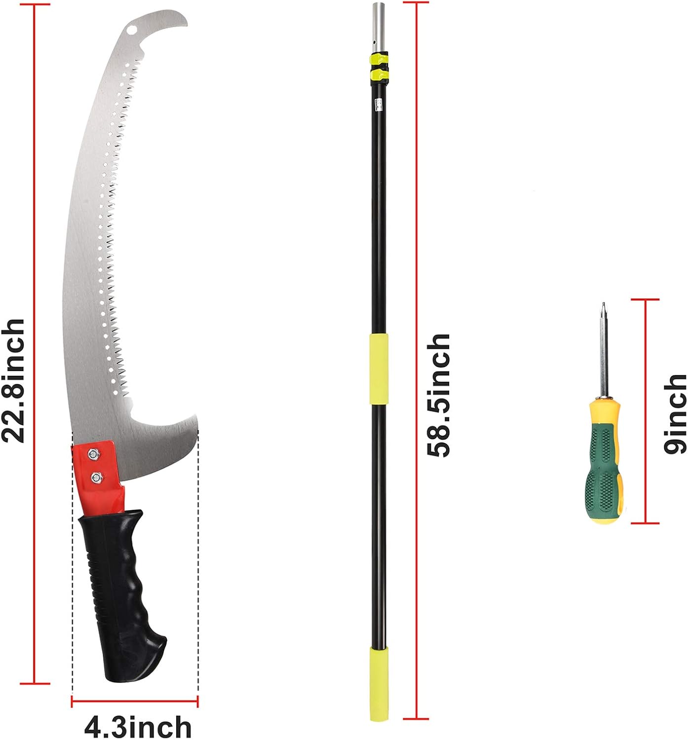Buy 1 get 1 Pole Pruning Saw, HandsEase 5-12 Foot Extension Pole Saw Landscaping Pole Saw For Pruning and trimming Branches and Leaves Flash Sale Pole Pruning Saw, HandsEase 5-12 Foot Extension Pole Saw Landscaping Pole Saw For Pruning and trimming Branches and Leaves