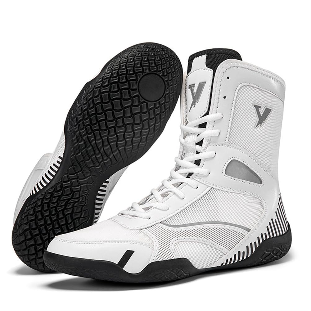 Botas De Boxeo Profesionales para Hombre Zapatillas De Entrenamiento Transpirables De Lucha para Adultos Masculinos, Antideslizantes, para Fitness