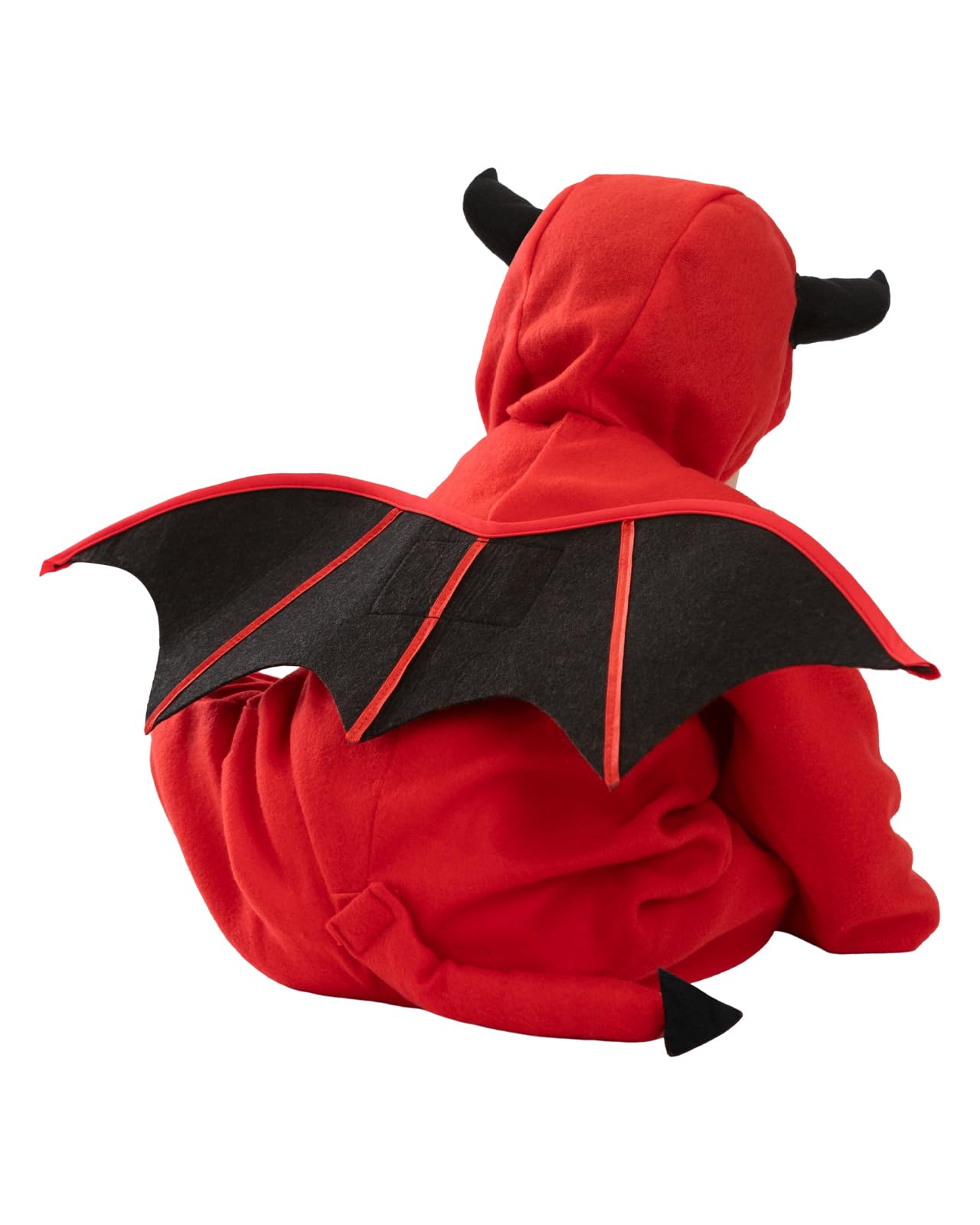 Funidelia Déguisement de Diable pour Bébé avec combinaison, capuche, ailes et queue, Tenue de Démon, Déguisements de Halloween et Carnaval