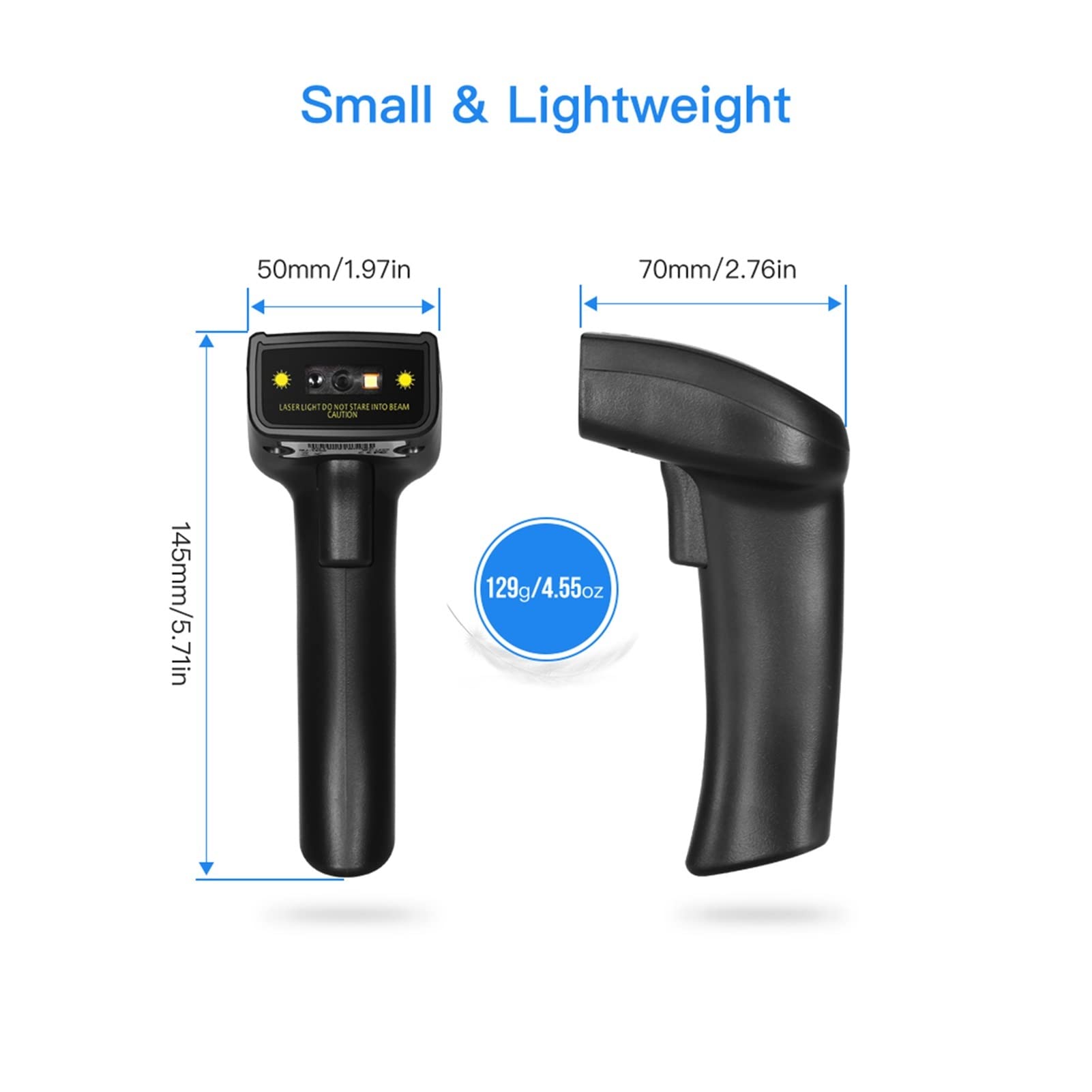 Lettore Barcode, Lettore Di Scanner Codici A Barre Portatile Cablato 1D 2D