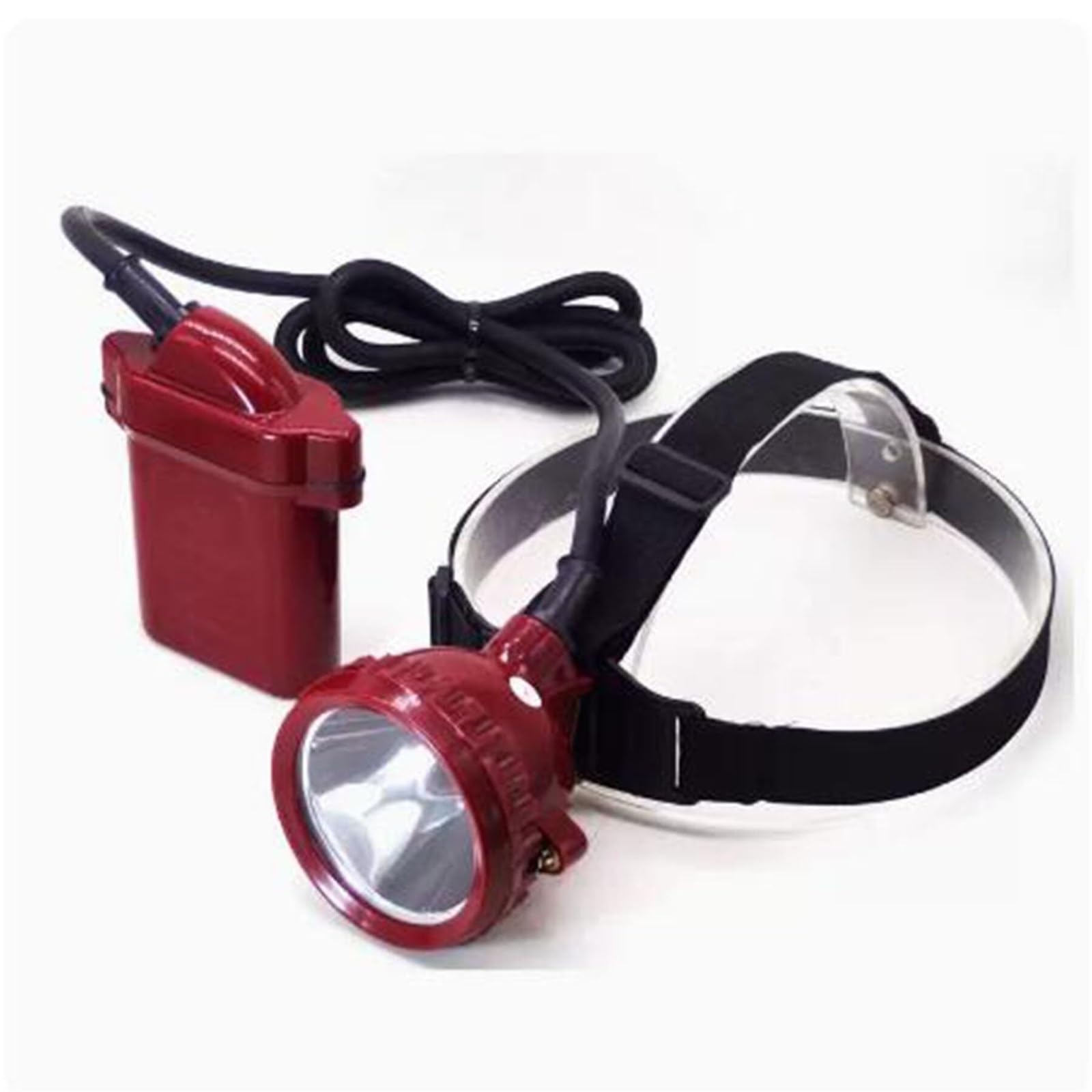 Latarka górnicza LED Superjasna górnicza lampa czołowa LED, akumulatorowa lampa górnicza o dużej jasności, kask ochronny z zasilaczem, wodoodporna lampa górnicza
