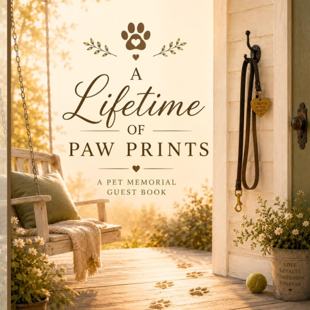 A Lifetime of Paw Prints: A Heartfelt Pet Memorial Guest Book for Sharing Memories, Love & Stories That Last Forever