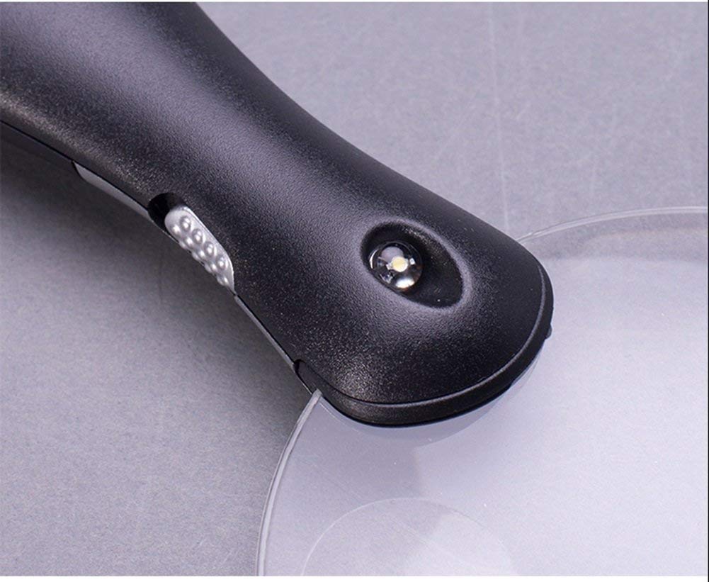 Lupa de Mano 2X con Zoom 5X - Lupa iluminada Extragrande para Personas Mayores con luz - para Lectura, Oficina, electrónica, Pasatiempos, Manualidades, mapas y Recetas médicas