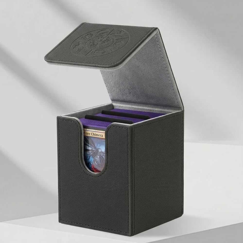 Amazon.com: DeckDwell Card Deck Box for MTG Commander – Fits 100+ Single  Sleeved Cards, Strong Magnet Deck Case for Magic: The Gathering, Premium PU  Leather Storage for TCG CCG (Black) : Toys