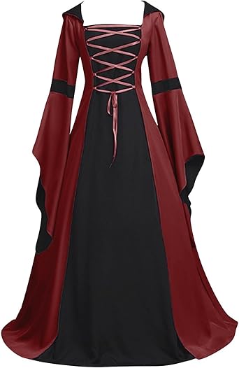 OIOLOYJM Renaissance Costume Women Medieval Sexy Plus Size Witch Vampire Gothic Halloween Costumes Woman 2025 Clothes Dresses