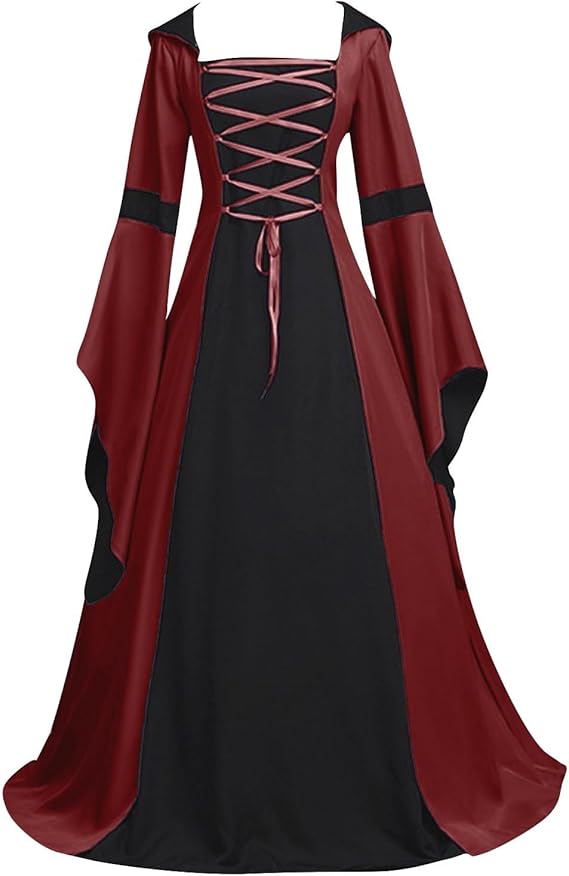 OIOLOYJM Renaissance Costume Women Medieval Sexy Plus Size Witch Vampire Gothic Halloween Costumes Woman 2025 Clothes Dresses