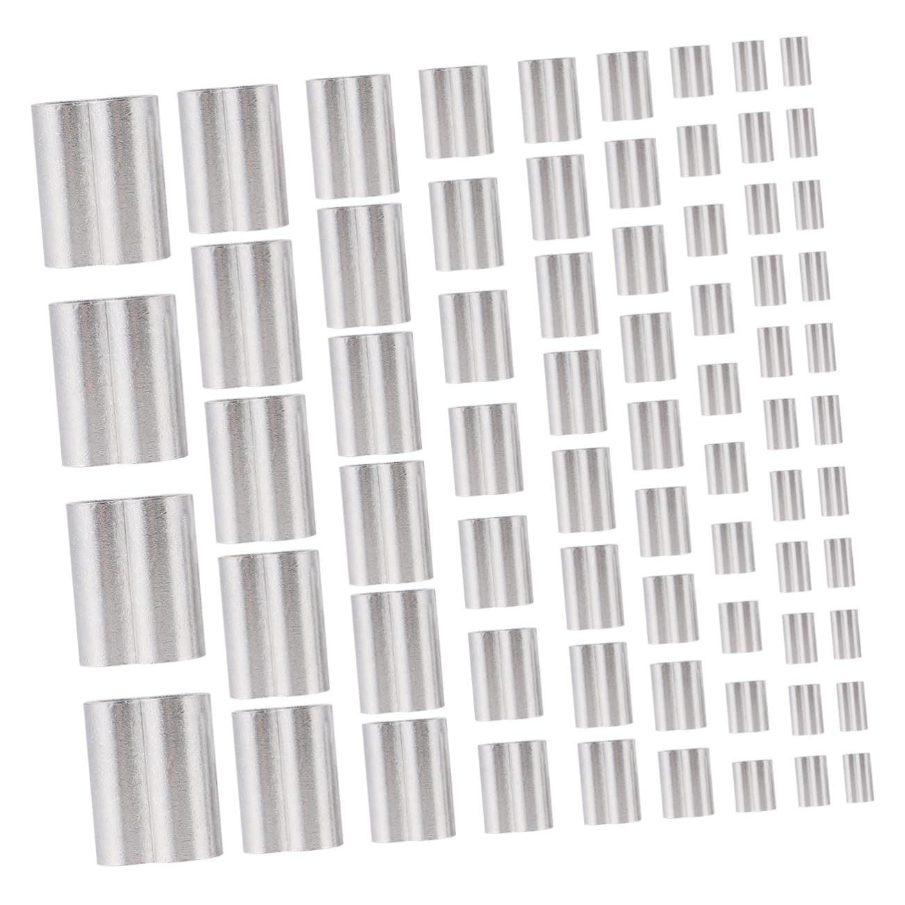 Morsetti per Fune Acciaio 320 Pezzi in Acciaio Inox Argento