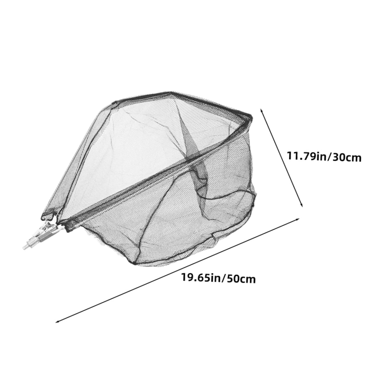 Red de Pesca Plegable Triangular Negra, 2 Piezas, Hierro y Nylon