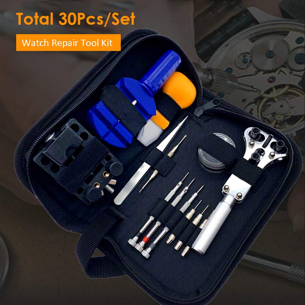 Strumenti Precisione Kit Riparazione Orologi Professionale - Set Completo Attrezzi Orologiaio Con 100 Pezzi Perni Cinturini 100pz - Foto 7